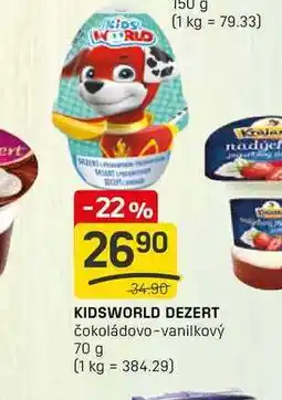 Flop KIDSWORLD DEZERT čokoládovo-vanilkový 70 g nabídka