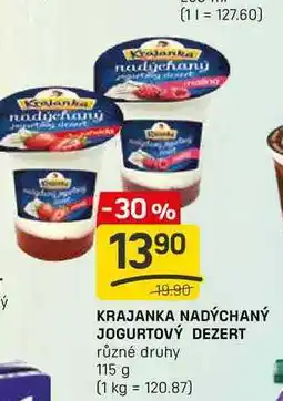 Flop KRAJANKA NADÝCHANÝ JOGURTOVÝ DEZERT různé druhy 115 g nabídka