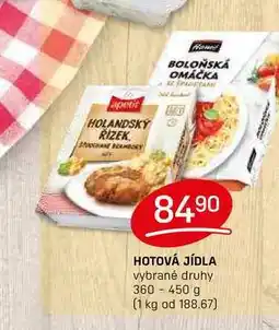 Flop HOTOVÁ JÍDLA vybrané druhy 360-450 g nabídka