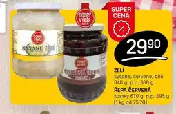Flop ZELÍ kysané, červené, bílé 640 g. p.p. 360 g nabídka
