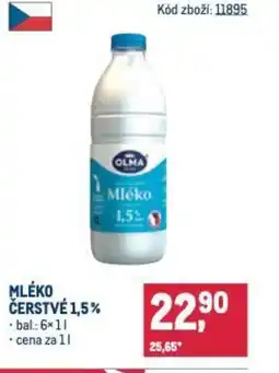 Makro OLMA Mléko čerstvé 1,5% nabídka