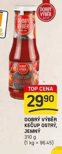 Flop DOBRÝ VÝBĚR KEČUP OSTRÝ, JEMNÝ 310 g nabídka