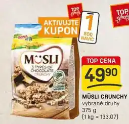 Flop MÜSLI CRUNCHY vybrané druhy 375 g nabídka