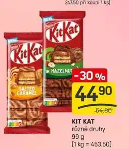 Flop KIT KAT různé druhy 99 g nabídka