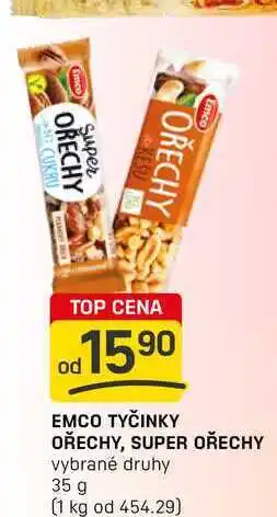 Flop EMCO TYČINKY OŘECHY, SUPER OŘECHY vybrané druhy 35 g nabídka