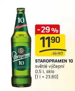Flop STAROPRAMEN 10 světlé výčepní 0,5l nabídka