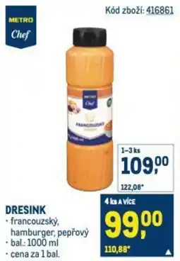 Makro Metro Chef Dresink nabídka