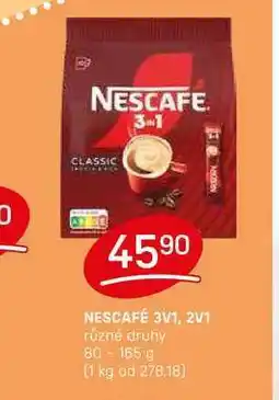 Flop NESCAFÉ 3V1, 2V1 různé druhy 80 - 165 g nabídka