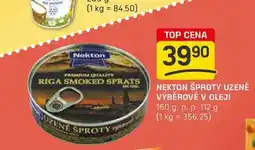 Flop NEKTON ŠPROTY UZENÉ VÝBĚROVÉ V OLEJI 160 g, p. p. 112 g nabídka