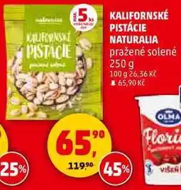 Penny Market KALIFORNSKÉ PISTÁCIE NATURALIA pražené solené, 250 g nabídka