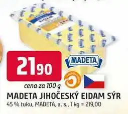 Trefa MADETA JIHOČESKÝ EIDAM SÝR 45% tuku, 100 g nabídka