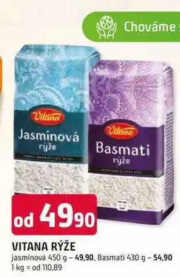 Trefa VITANA RÝŽE jasminová 450 g nabídka