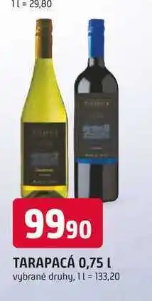 Trefa TARAPACÁ 0,75l vybrané druhy nabídka