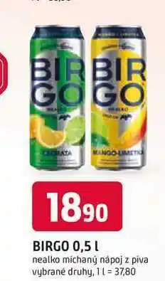 Trefa BIRGO 0,5 L nealko míchaný nápoj z piva vybrané druhy nabídka