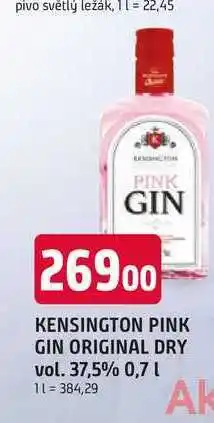 Trefa KENSINGTON PINK GIN ORIGINAL DRY vol. 37,5% 0,7l nabídka
