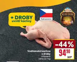 Billa Vodňanská kachna s droby chlazená cena za 1 kg nabídka