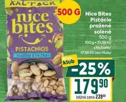 Billa Nice Bites Pistácie pražené solené 500 g nabídka