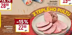 Billa Babiččina sekaná z teplého pultu cena za 100 g nabídka