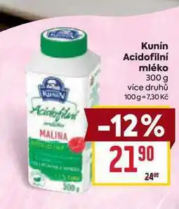 Billa Kunín Acidofilní mléko 300 g nabídka