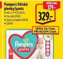 Albert Pampers Dětské plenky/pants, vel. 3-7 32-66 ks nabídka