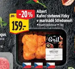 Albert Albert Kuřecí stehenní řízky v marinádě středomoří 1 kg nabídka