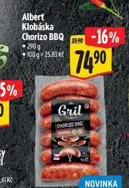 Albert Albert Klobáska Chorizo BBQ 290 g nabídka