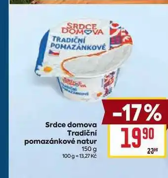 Billa Srdce domova Tradiční pomazánkové natur 150 g nabídka