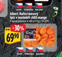 Albert Albert Kuřecí masový špíz v marinádě chilli-mango 400 g nabídka