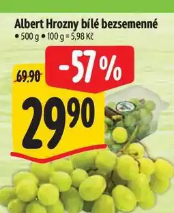 Albert Albert Hrozny bílé bezsemenné 500 g nabídka
