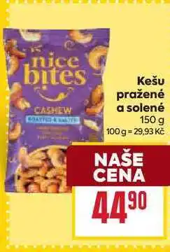 Billa Kešu pražené a solené 150 g nabídka