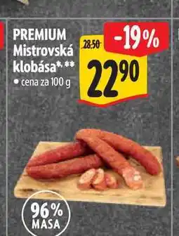 Albert PREMIUM Mistrovská klobása 100 g nabídka