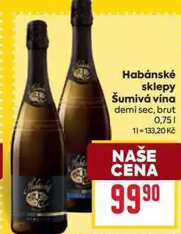 Billa Habánské sklepy Šumivá vína demi sec, brut 0,75l nabídka