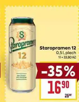 Billa Staropramen 12 0,51, plech nabídka