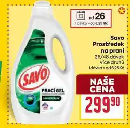 Billa Savo Prostředek na praní 26/48 dávek nabídka