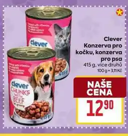 Billa Clever Konzerva pro kočku, konzerva pro psa 415 g nabídka