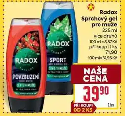 Billa Radox Sprchový gel pro muže 225 ml nabídka