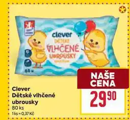 Billa Clever Dětské vlhčené ubrousky 80 ks nabídka