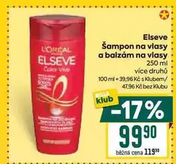 Billa Elseve Šampon na vlasy a balzám na vlasy 250 ml nabídka