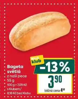 Billa Bageta světlá z naší pece 55 g nabídka