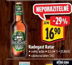 Albert Radegast Ratar 0,5 l nabídka