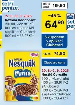 Tesco Nestlé Cereálie, 300 g, více druhů nabídka