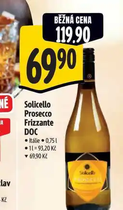 Albert Solicello Prosecco Frizzante DOC 0,75 l nabídka