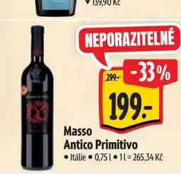Albert Masso Antico Primitivo 0,75 l nabídka