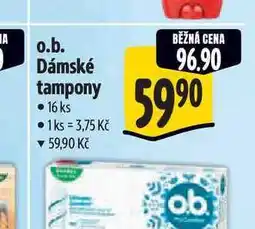 Albert o.b. Dámské tampony 16 ks nabídka