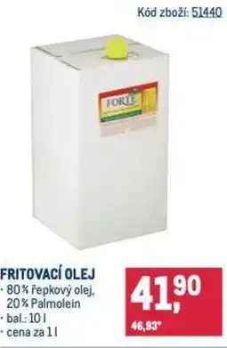 Makro Fritovací olej nabídka