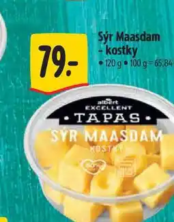 Albert Sýr Maasdam kostky 120 g nabídka