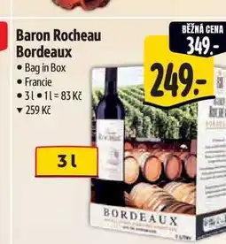 Albert Baron Rocheau Bordeaux Bag in Box 3 l nabídka
