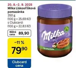 Tesco Milka Lískooříšková pomazánka, 350 g nabídka