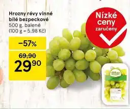 Tesco Hrozny révy vinné bílé bezpeckové, 500 g, balené nabídka