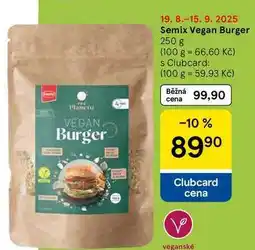 Tesco Semix Vegan Burger, 250 g nabídka
